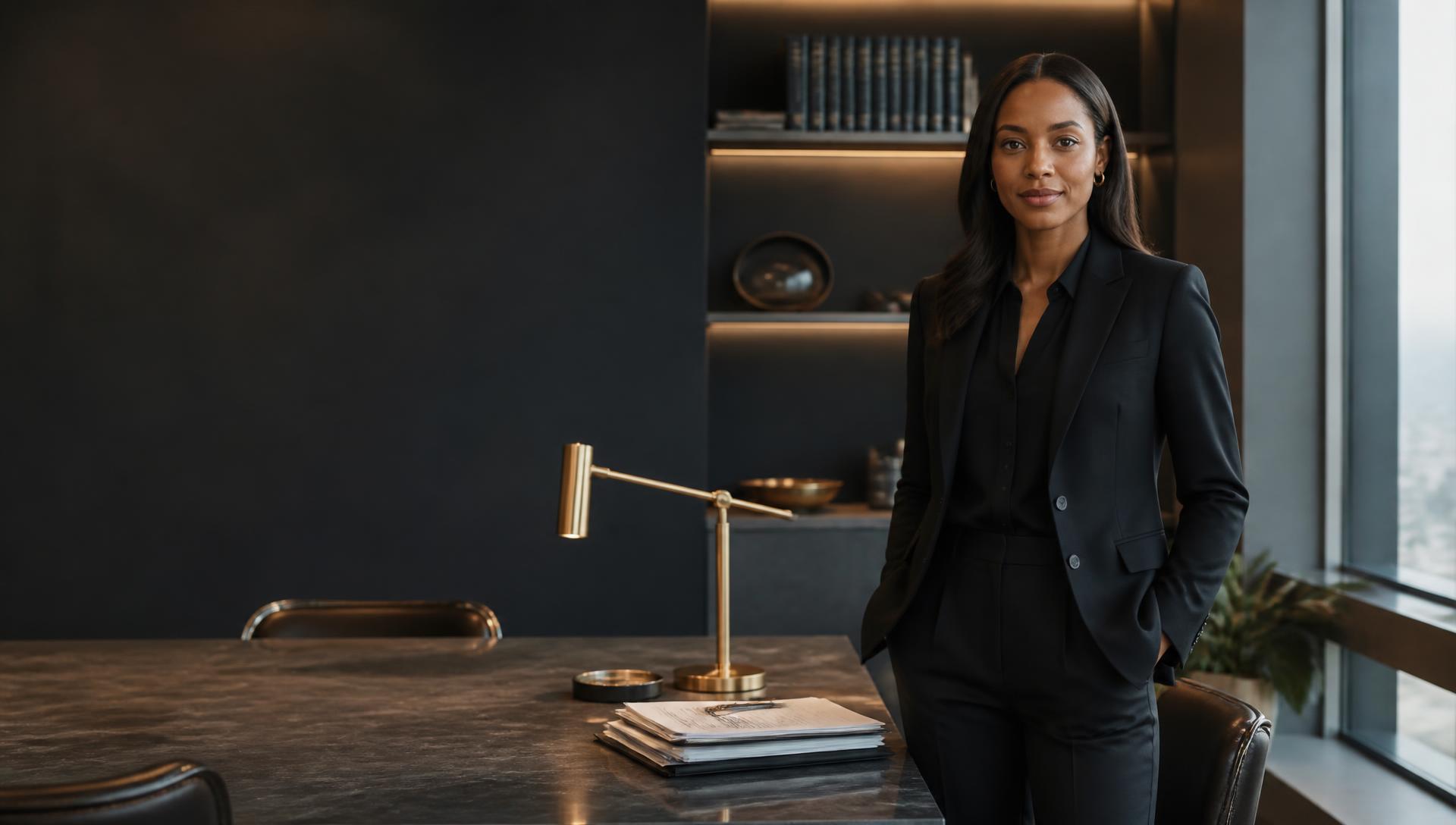 Solicitor in a contemporary legal office